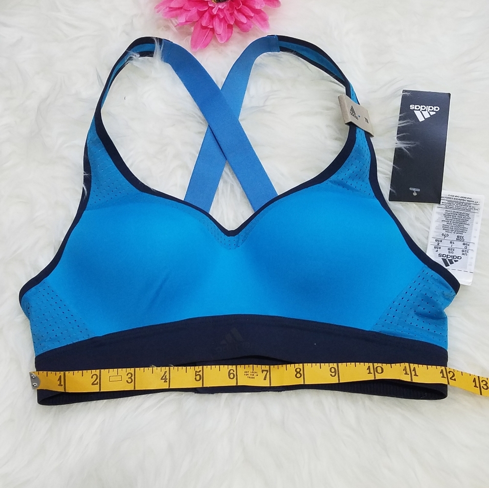 ADIDAS STRONGER DU3853 RACER SPORTS BRA TOP - Picture 11 of 12